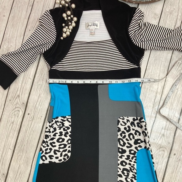 Joseph Ribkoff Mod Color Block Dress - Picture 5 of 10